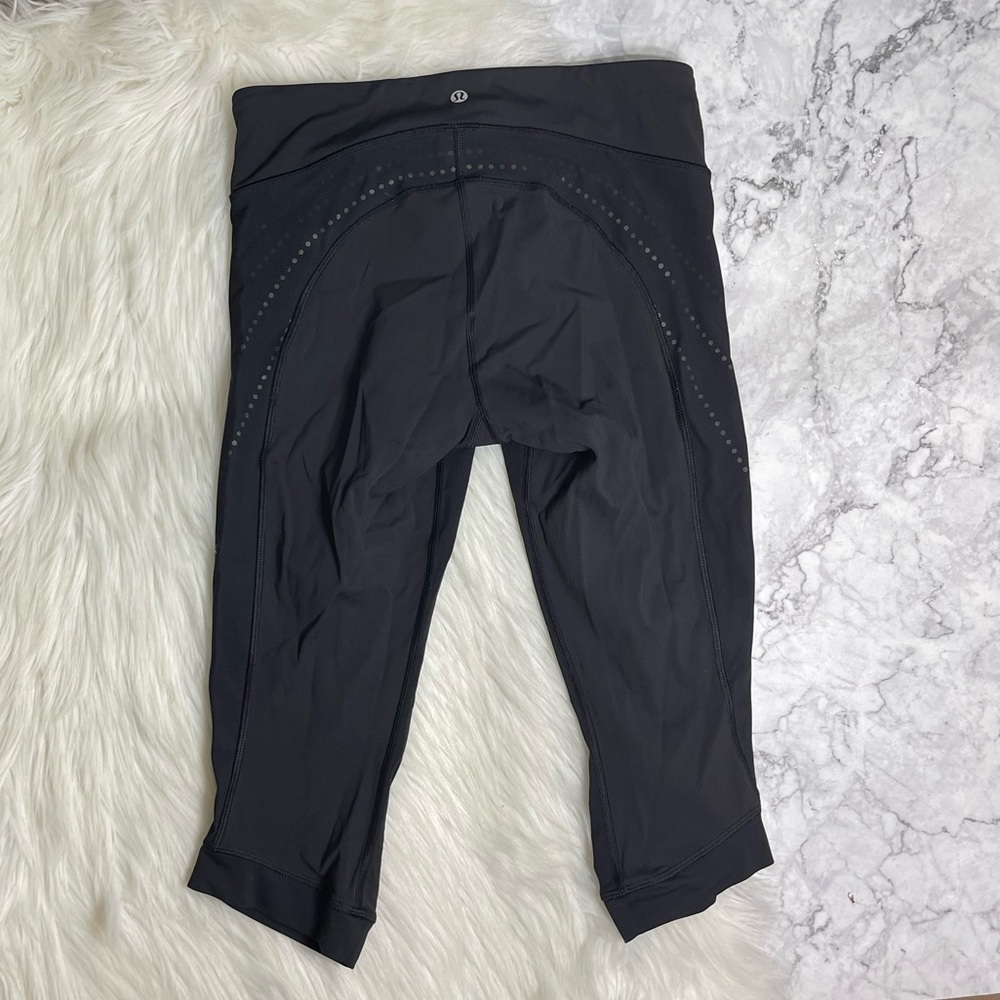 Lululemon Stop at Nothing Black Crop Size 8